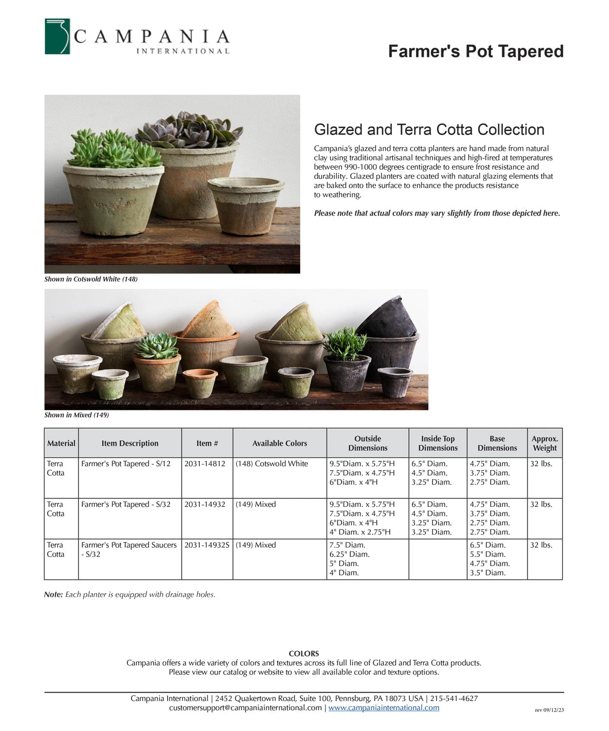 Farmer’s Pot Tapered - Set of 12 in Cotswold White