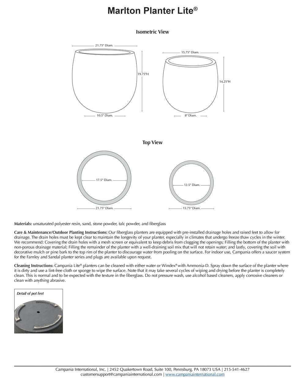 Marlton Planter | Lite® Collection