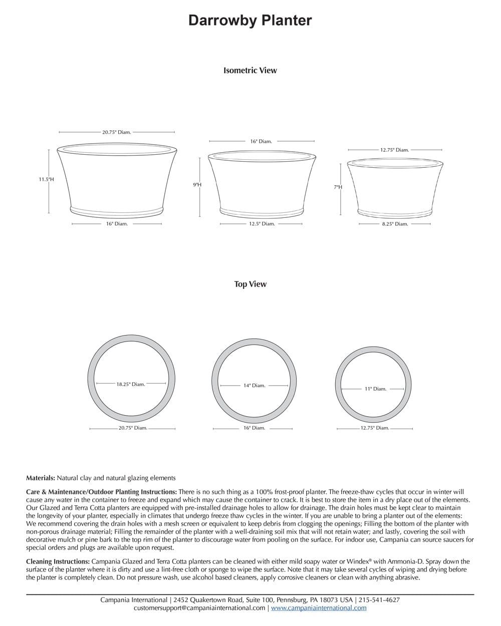Darrowby Planter Nested Set of 3 | Glazed Collection