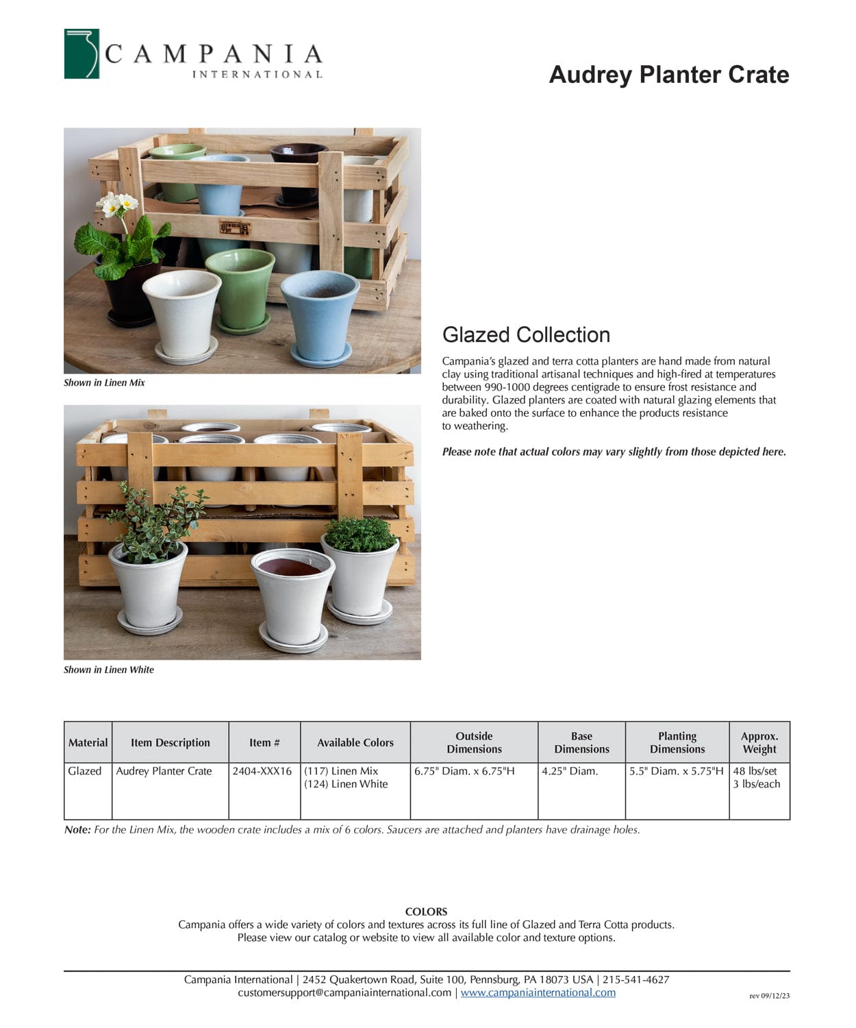 Audrey Planter Crate Set of 16 in Linen White