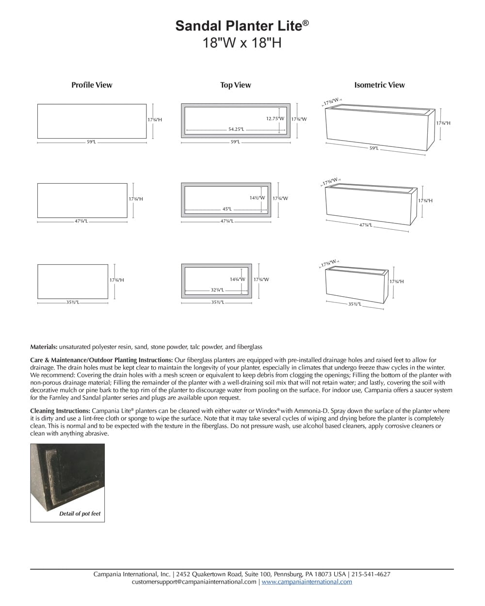 Sandal Planter 481818 | Lite® Collection