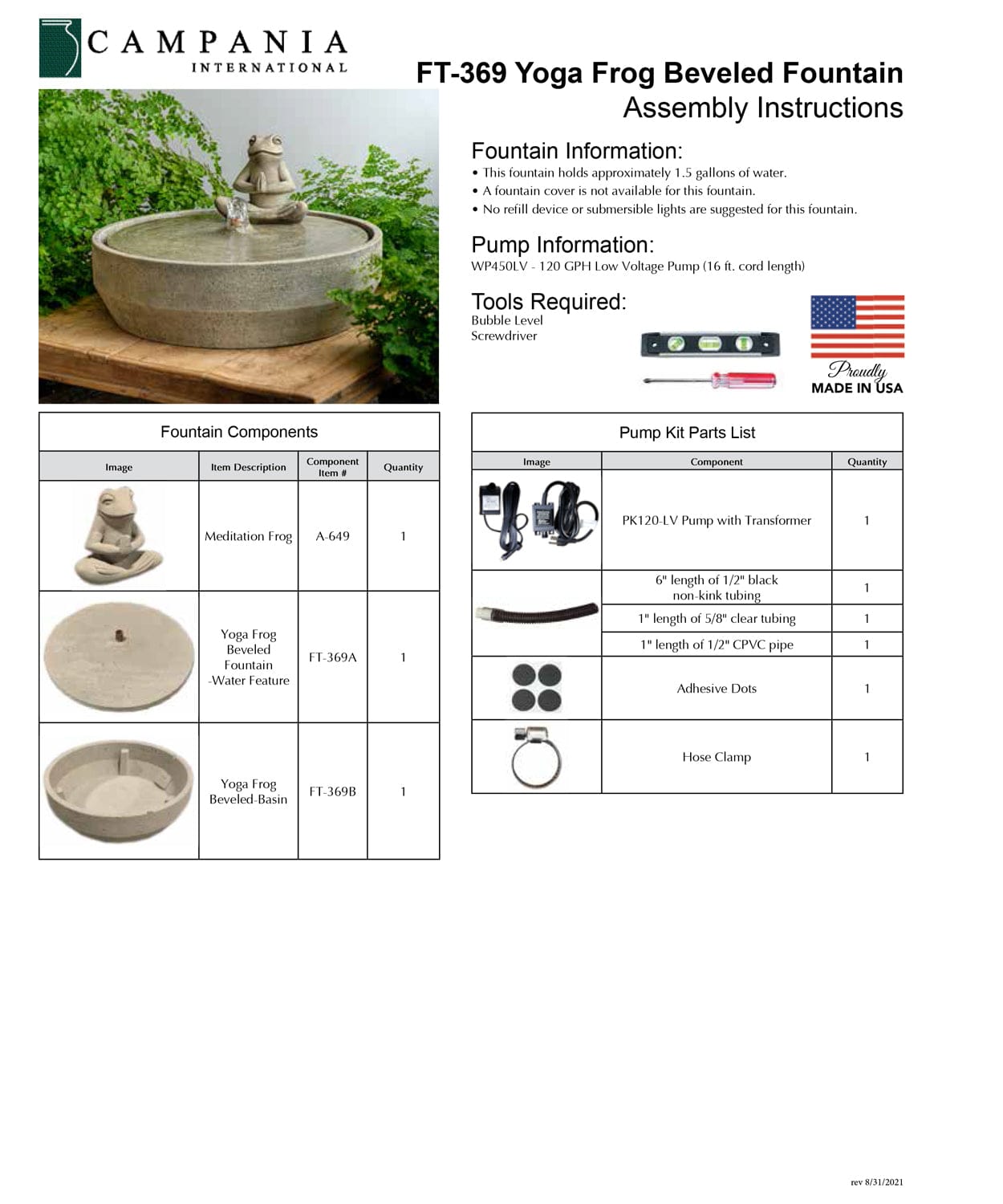 Beveled Yoga Frog Fountain | Zen Cast Stone Garden Fountain