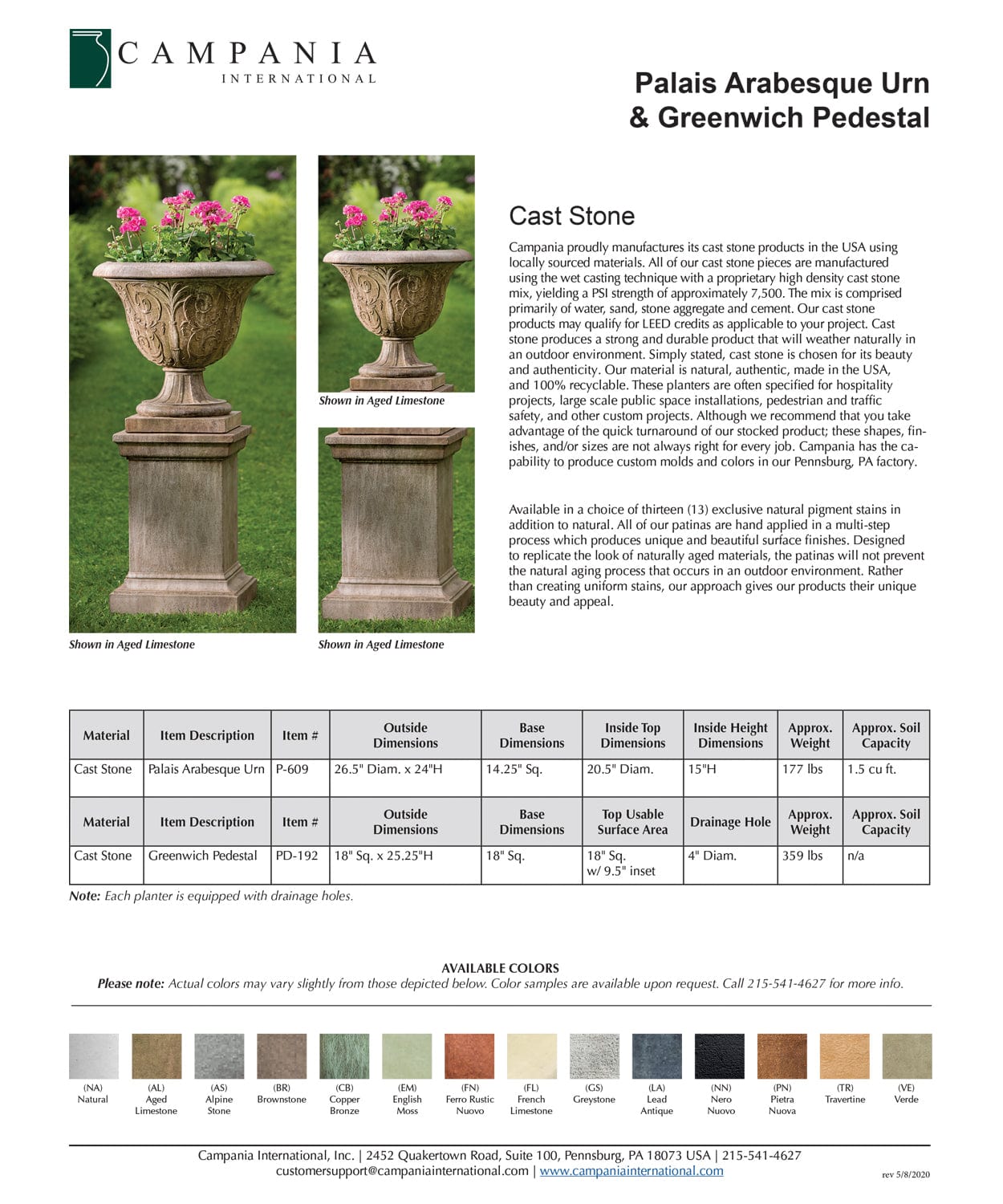Greenwich Pedestal for Planters, Urns & More