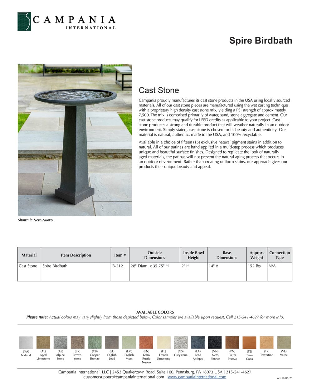 Spire Birdbath