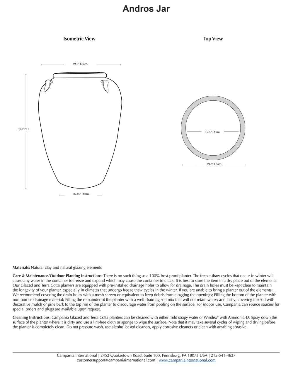Andros Jar-Aegean - Outdoor Art Pros