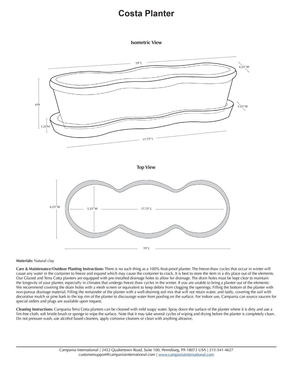 Costa Planter Set of 3 | Terra Cotta Collection