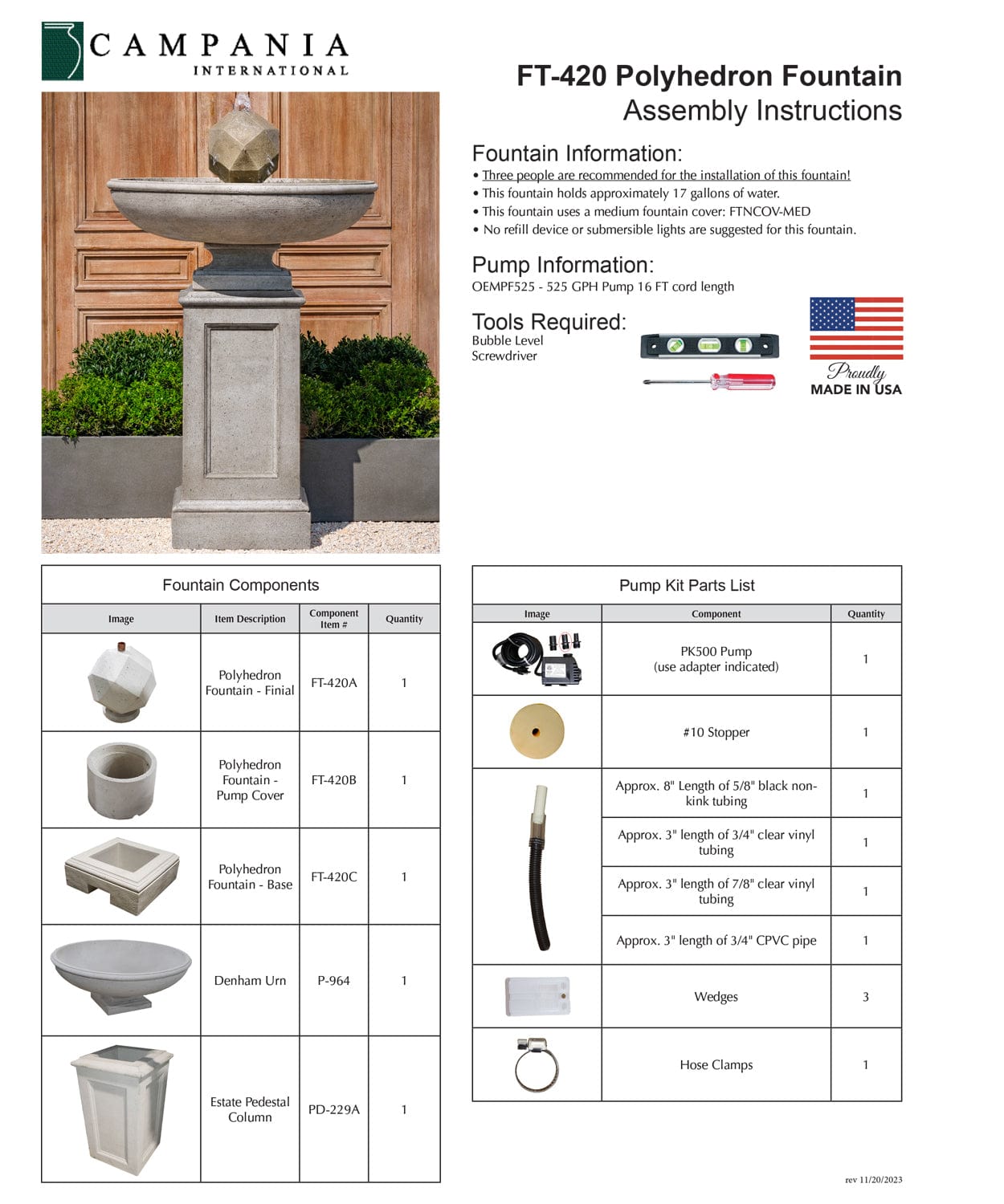 Polyhedron Contemporary Garden Fountain