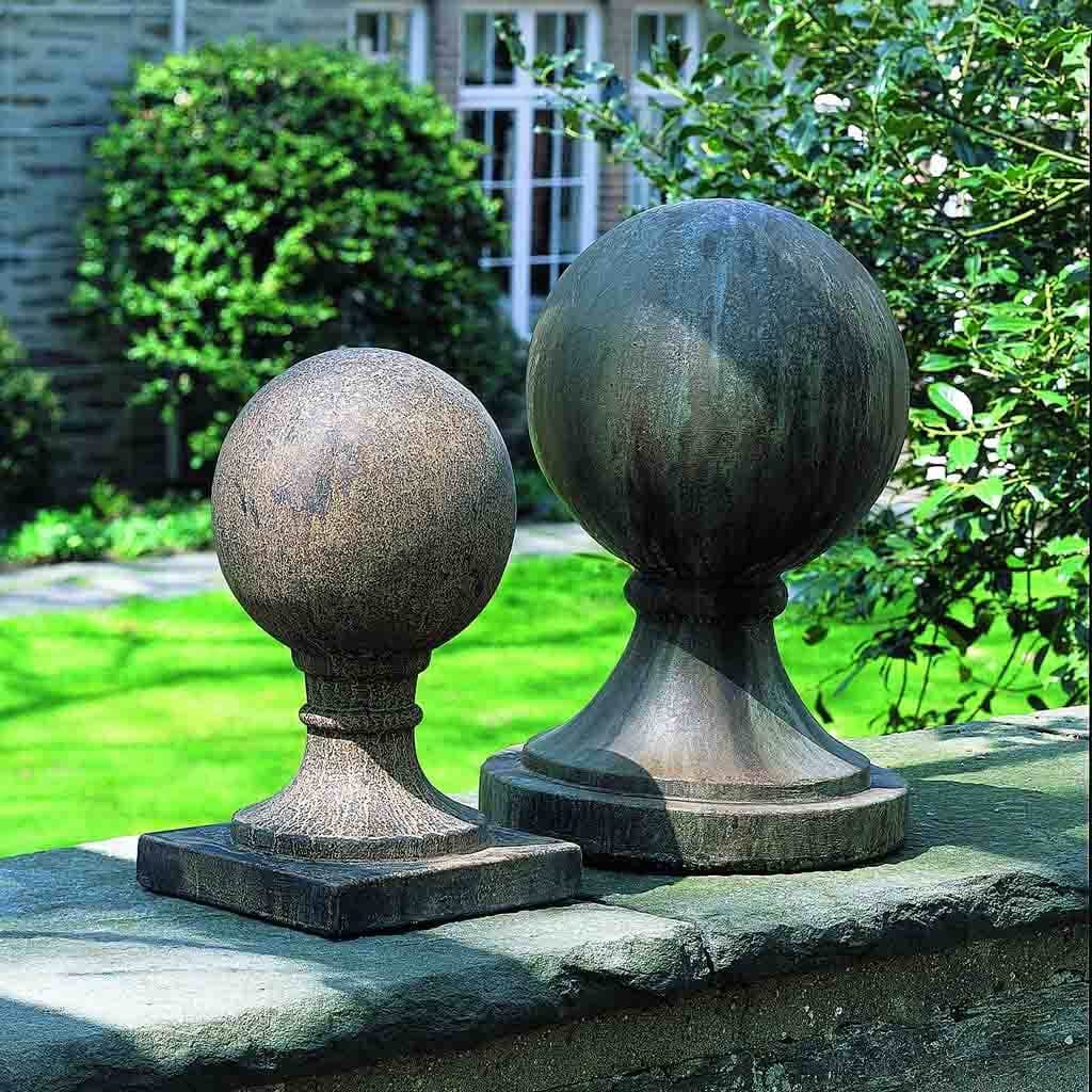 Sphere Round Base Large Cast Stone Garden Statue