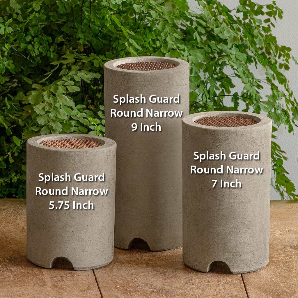 Round Narrow Fountain Splash Guard in different heights
