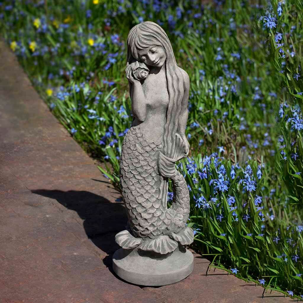 Standing Mermaid Cast Stone Garden Statue