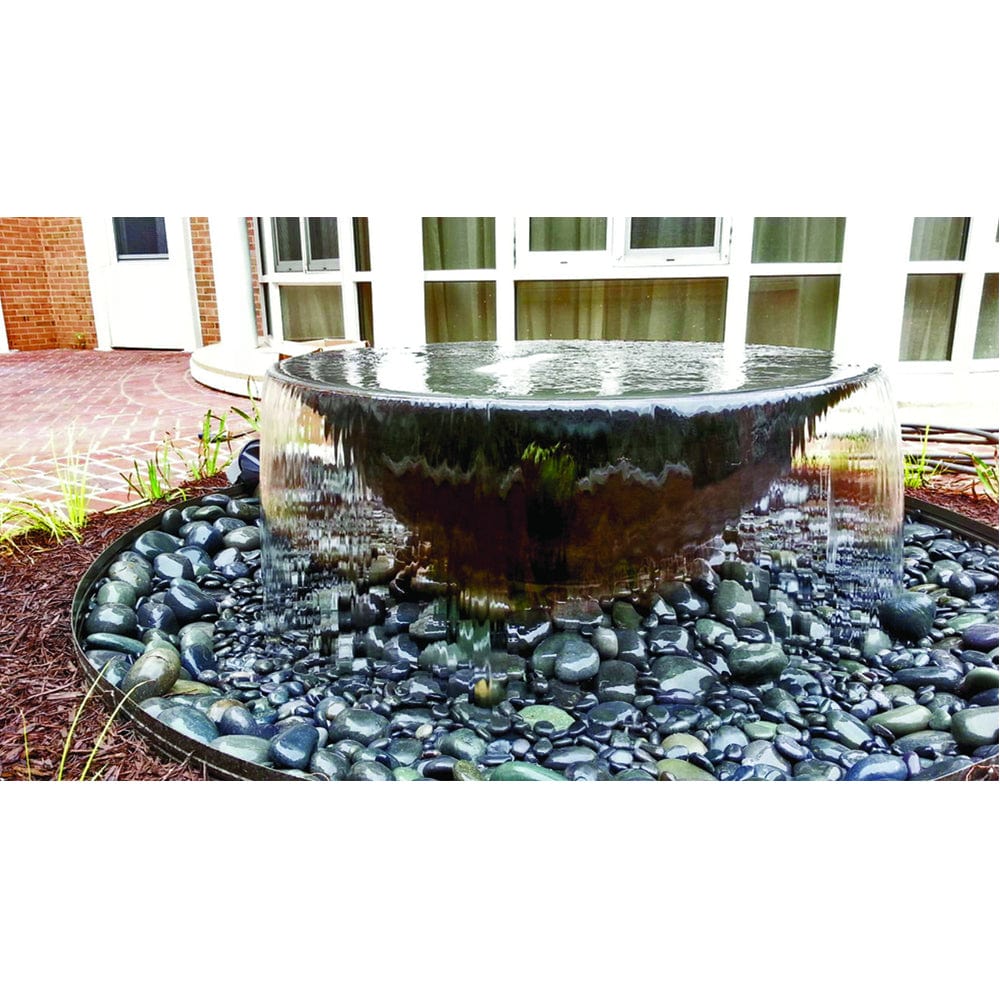 33" Rustic Sugar Kettle Cast Iron Fountain - Outdoor Art Pros