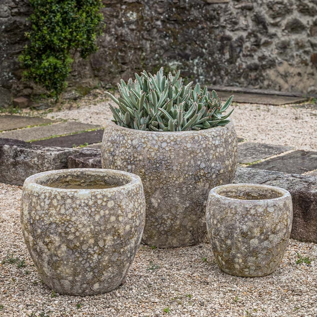 Symi Planter Set of 3 Glazed Garden Pots