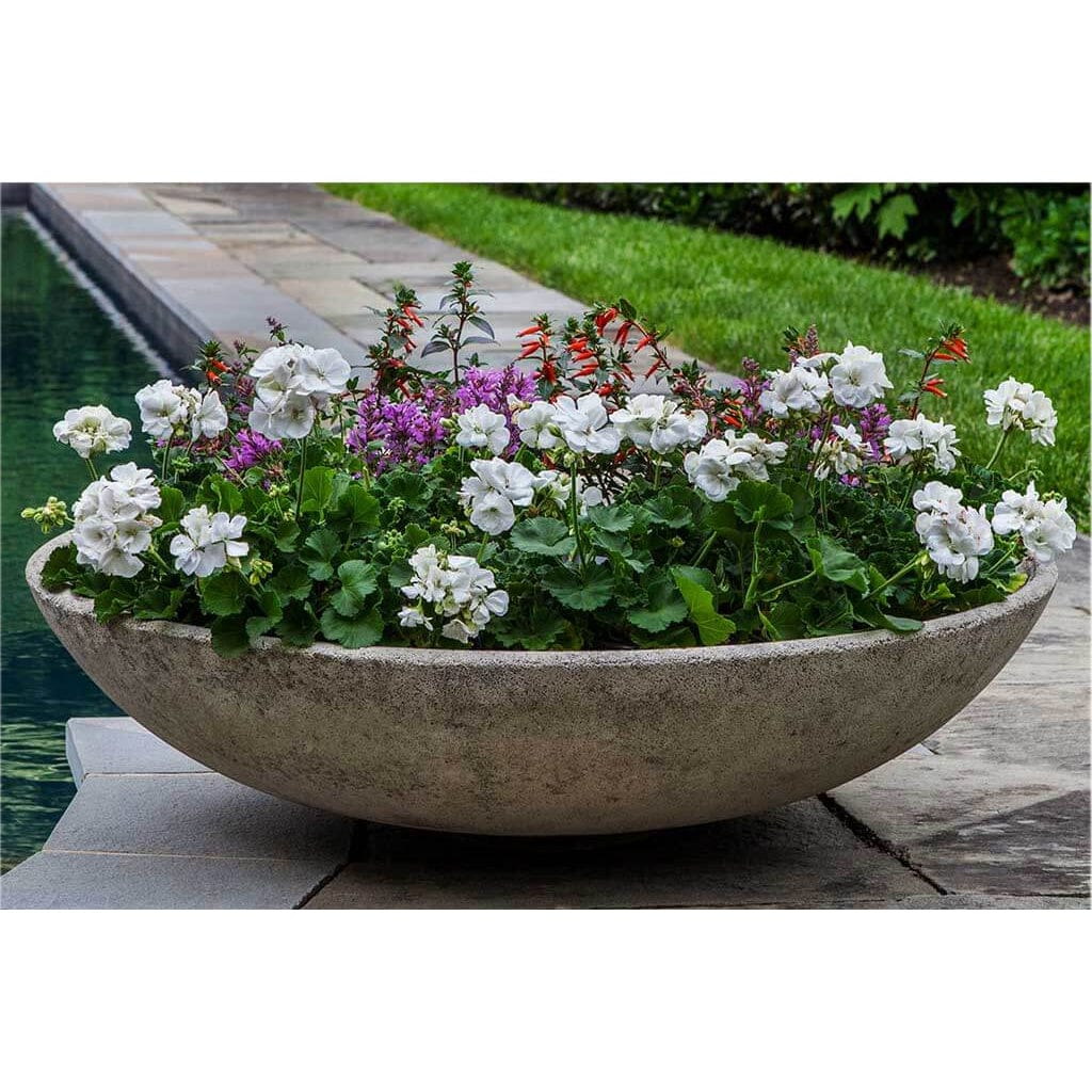 low bowl planter pots Textured Zen Bowl Garden Planter