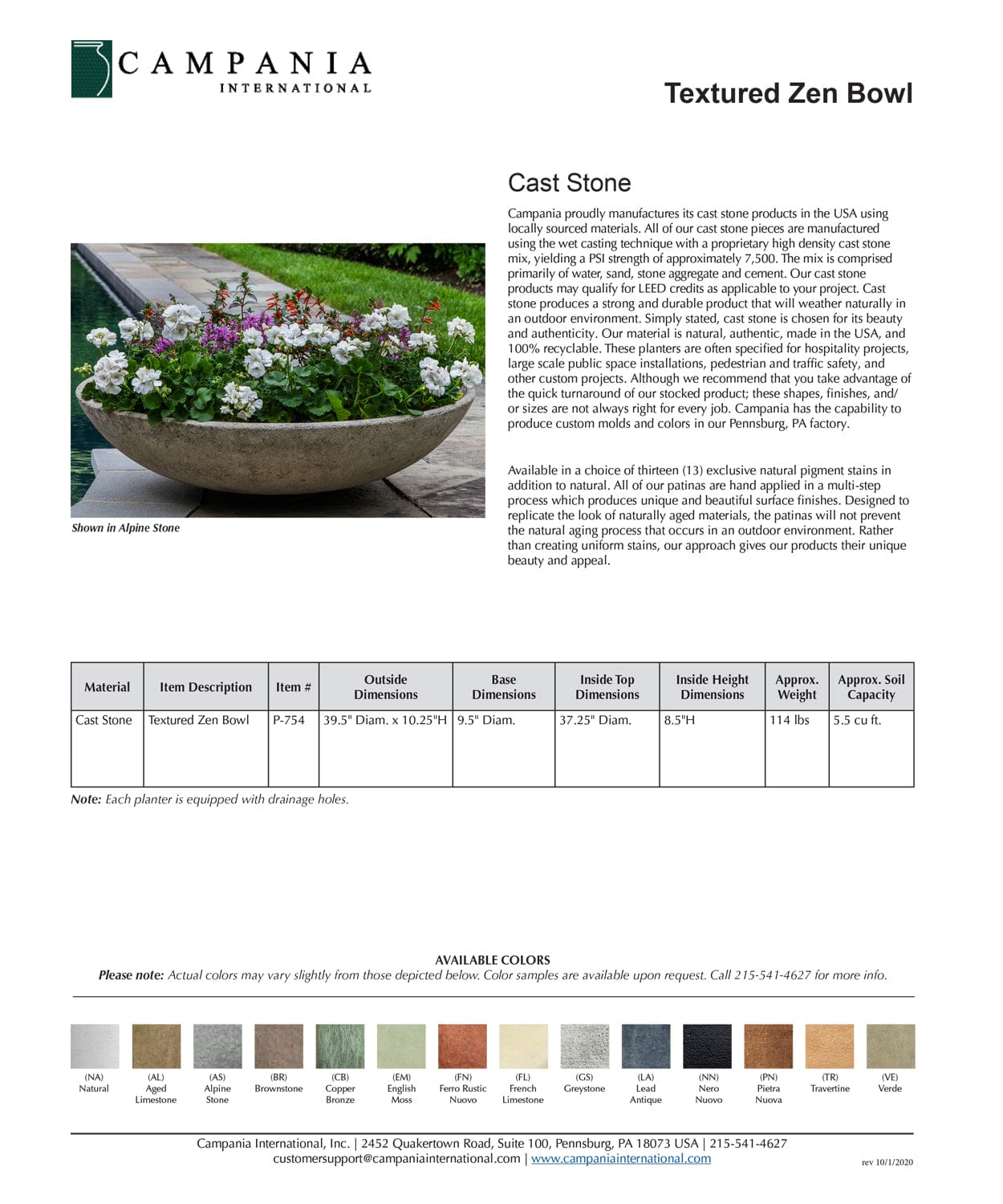 Textured Zen Bowl Garden Planter