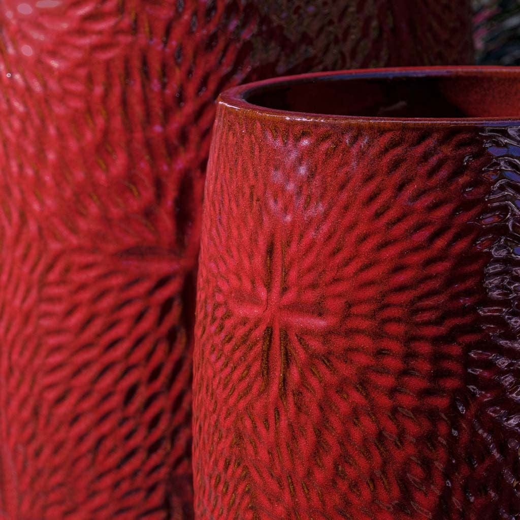 Sand Dollar Tall Planter Nested Set of 2 | Glazed Collection