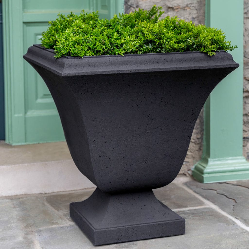 Trowbridge Urn Cast Stone Planter - Extra Small in Nero Nouvo Finish