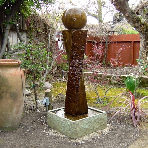 Twist Rock Fountain With Ball