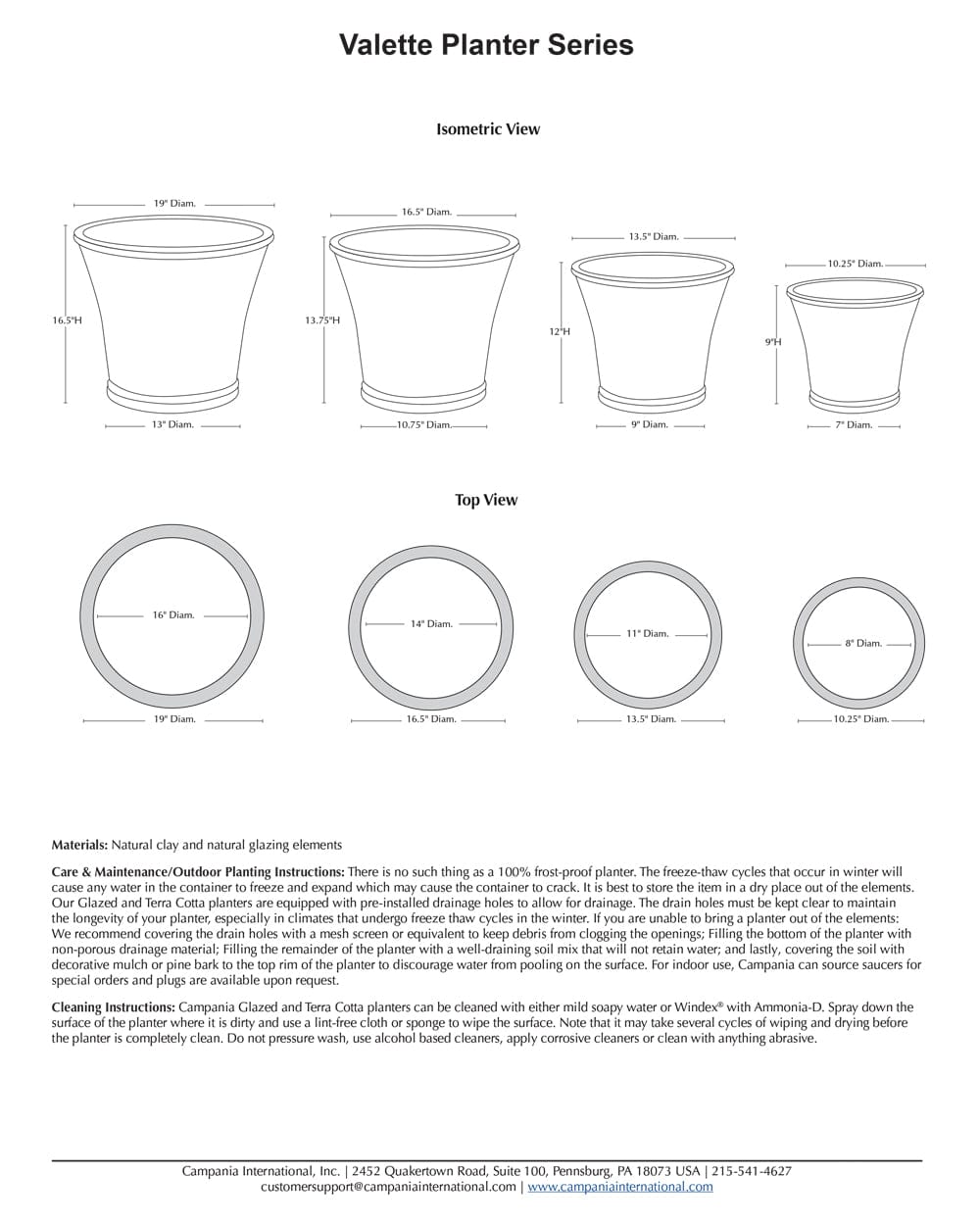 Valette Planter Nested Set of 4 | Glazed Collection
