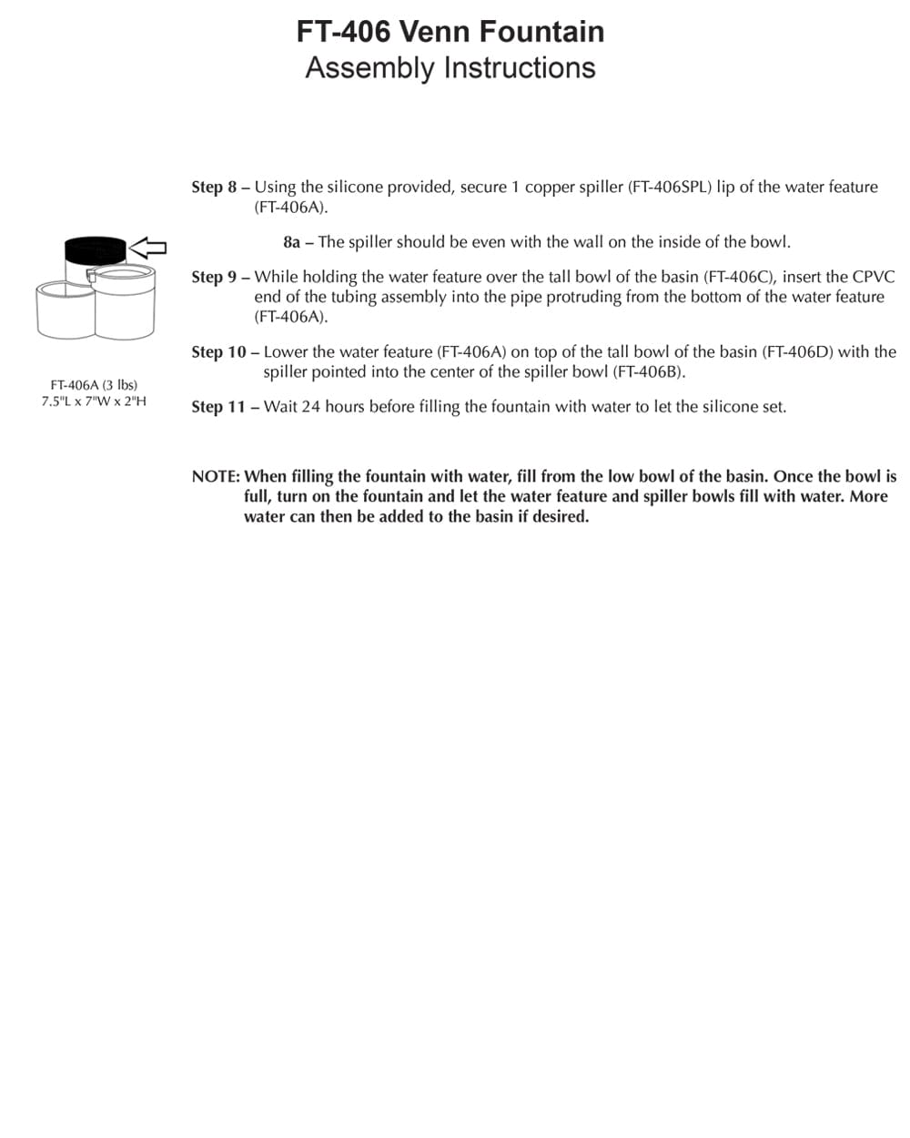 Venn Tiered Tabletop Fountain