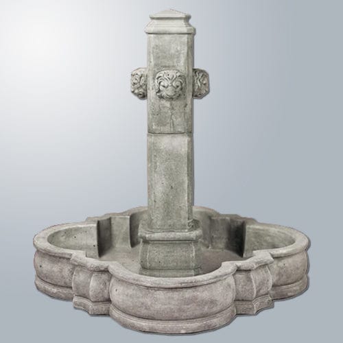 Via Veneto Outdoor Water Fountain | Lion Water Feature