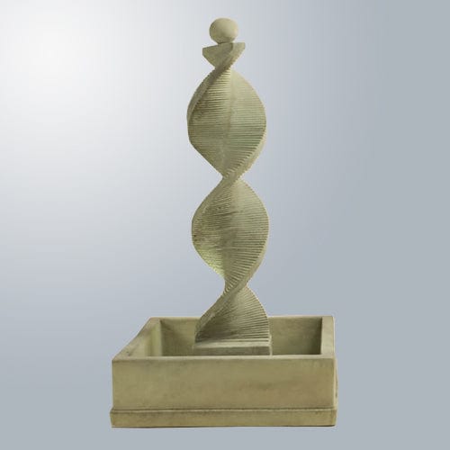 Water Spiral with Square Bowl and Ball Finial