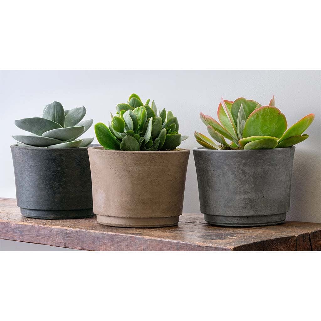 Cloche Wide Lightweight Cast Stone Concrete Terrace Planter