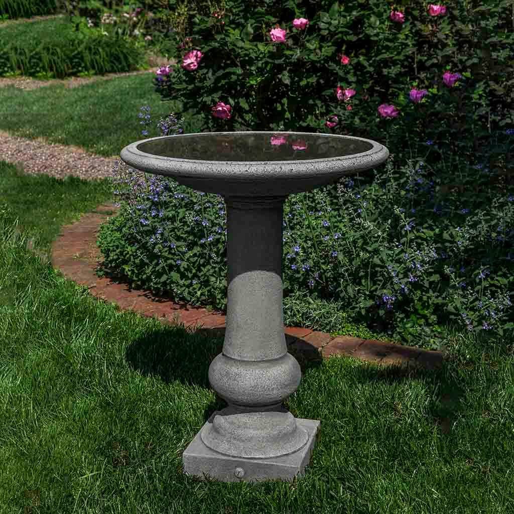 Williamsburg Boxwood Garden Cast Stone Birdbath