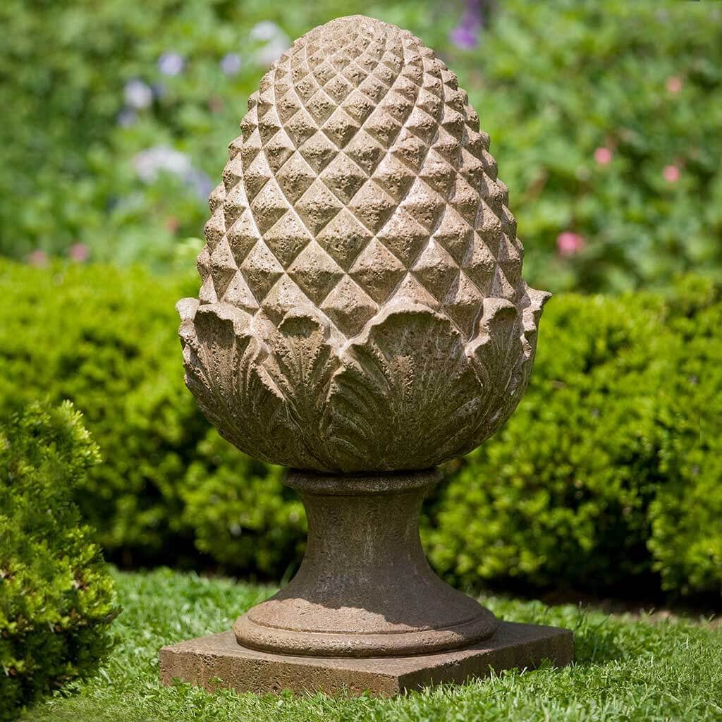 Williamsburg Grand Pinecone Cast Stone Garden Statue