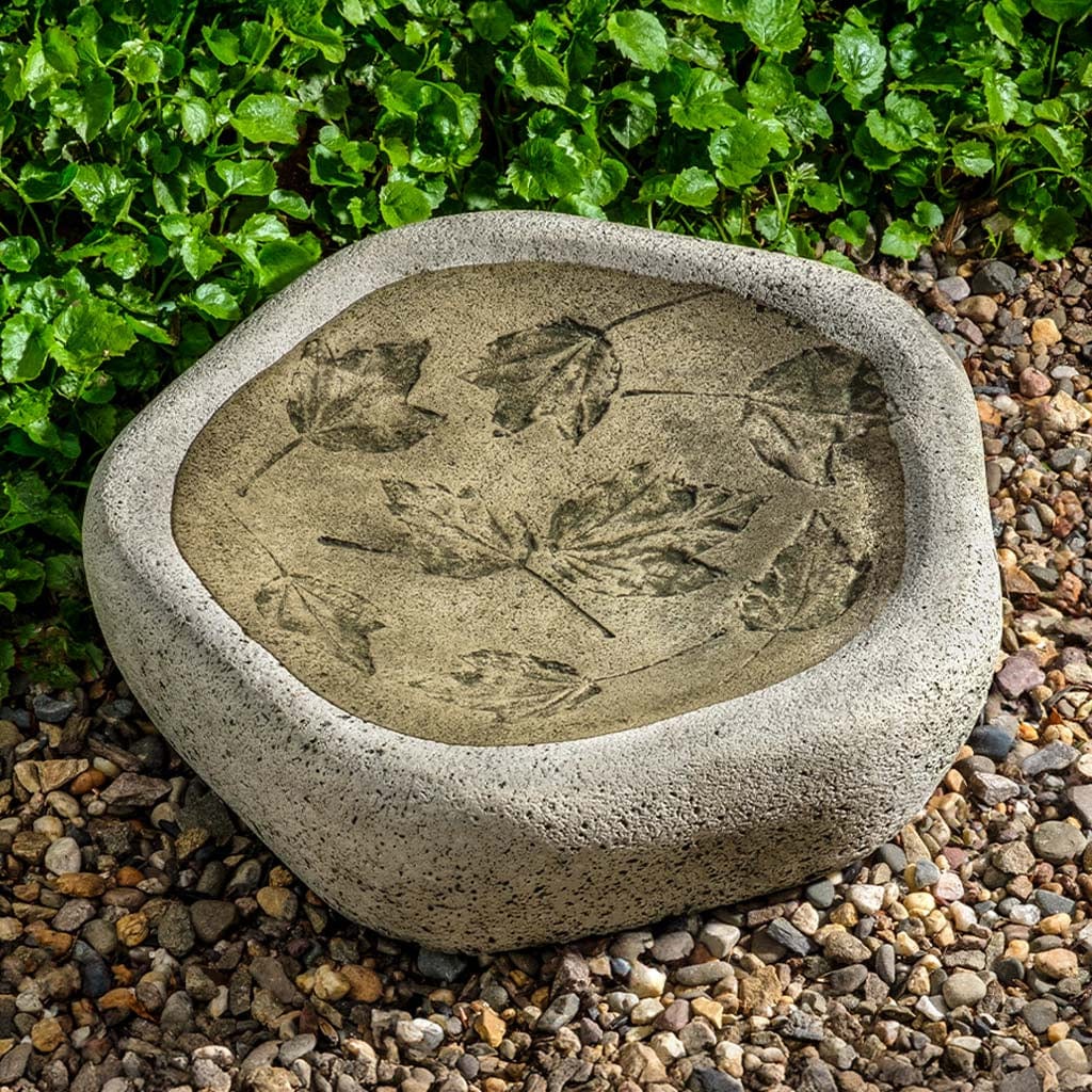 Woodland Leaves Birdbath