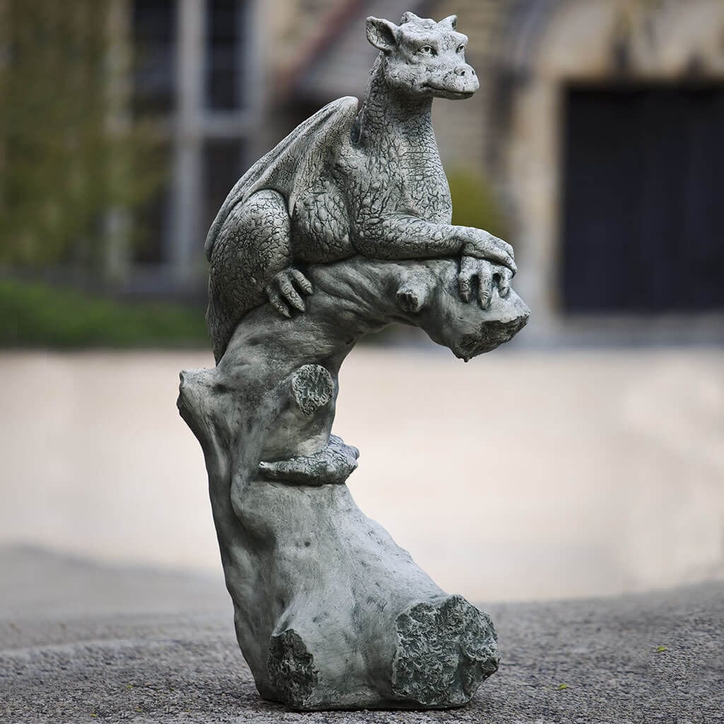 Yolande Cast Stone Garden Statue | Dragon Statue