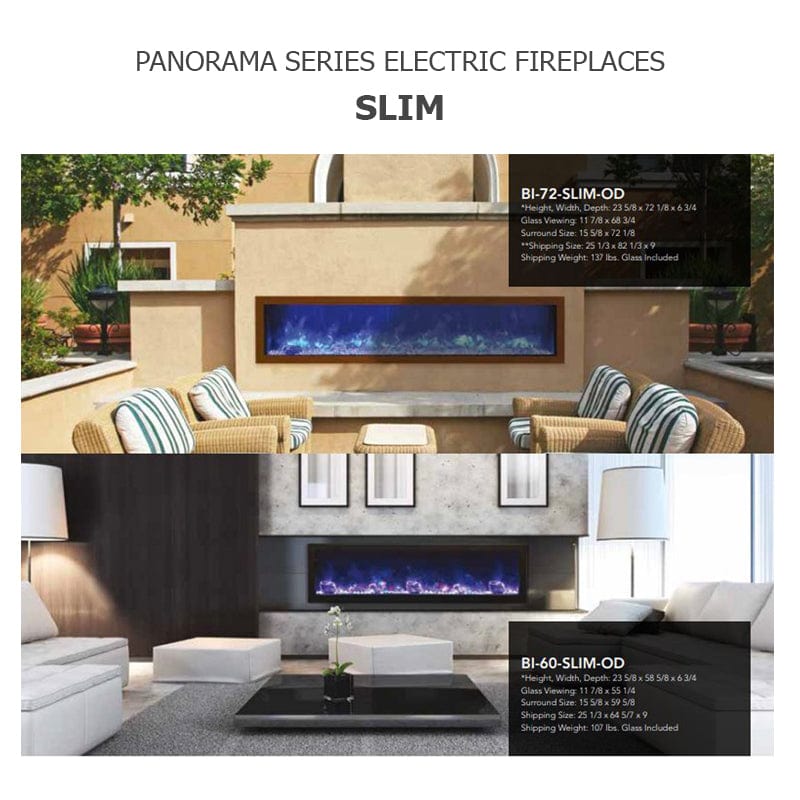 Amantii Panorama BI 50" Slim Smart Indoor | Outdoor Electric Fireplace