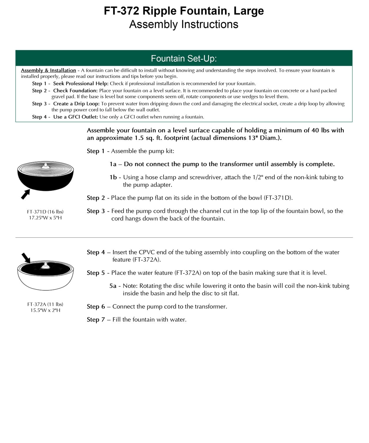 Ripple Fountain - Large