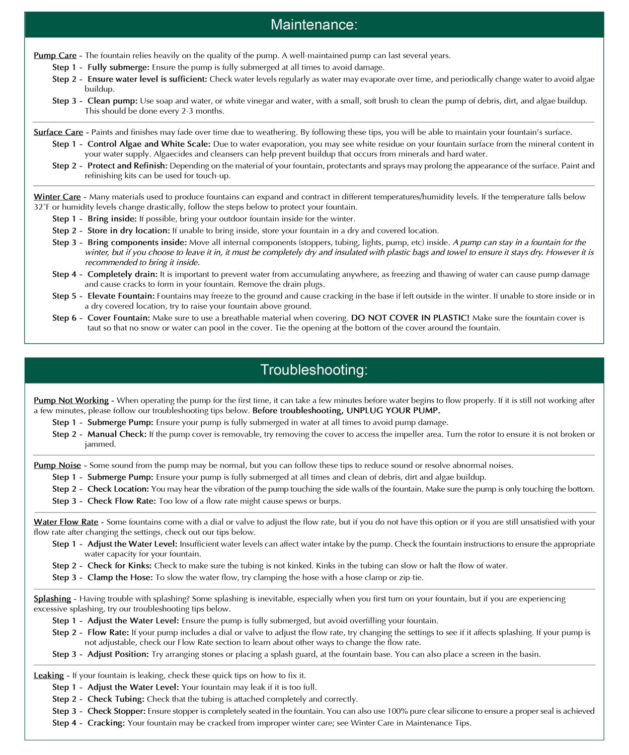 Ripple Fountain - Large