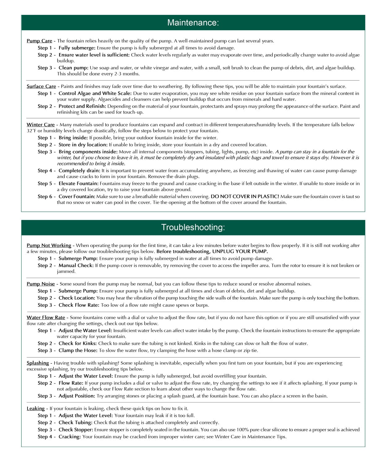 Bebel Cast Stone Fountain