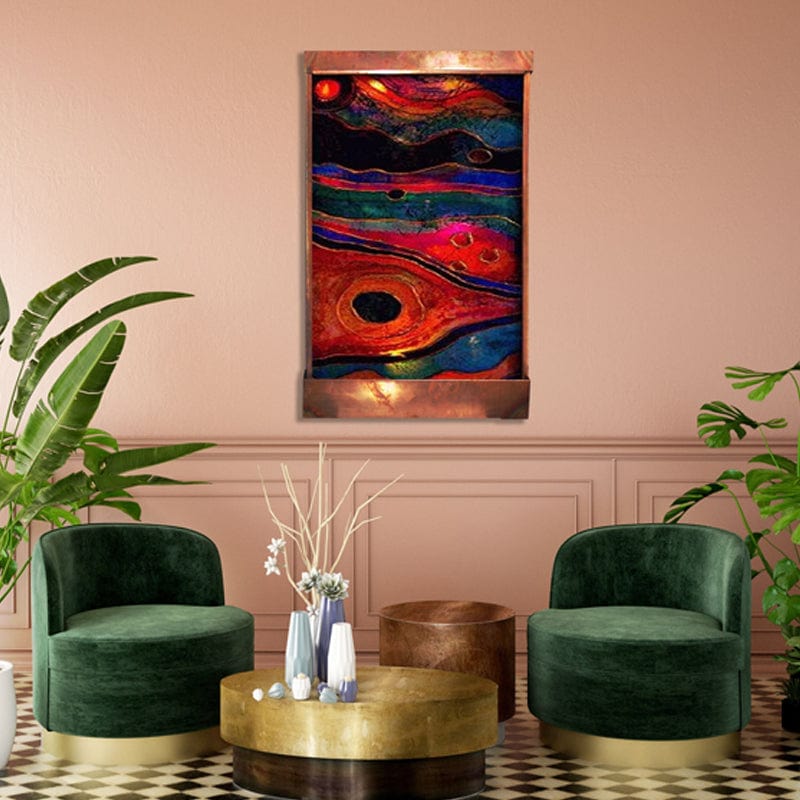 Stained Landscape Wall Fountain