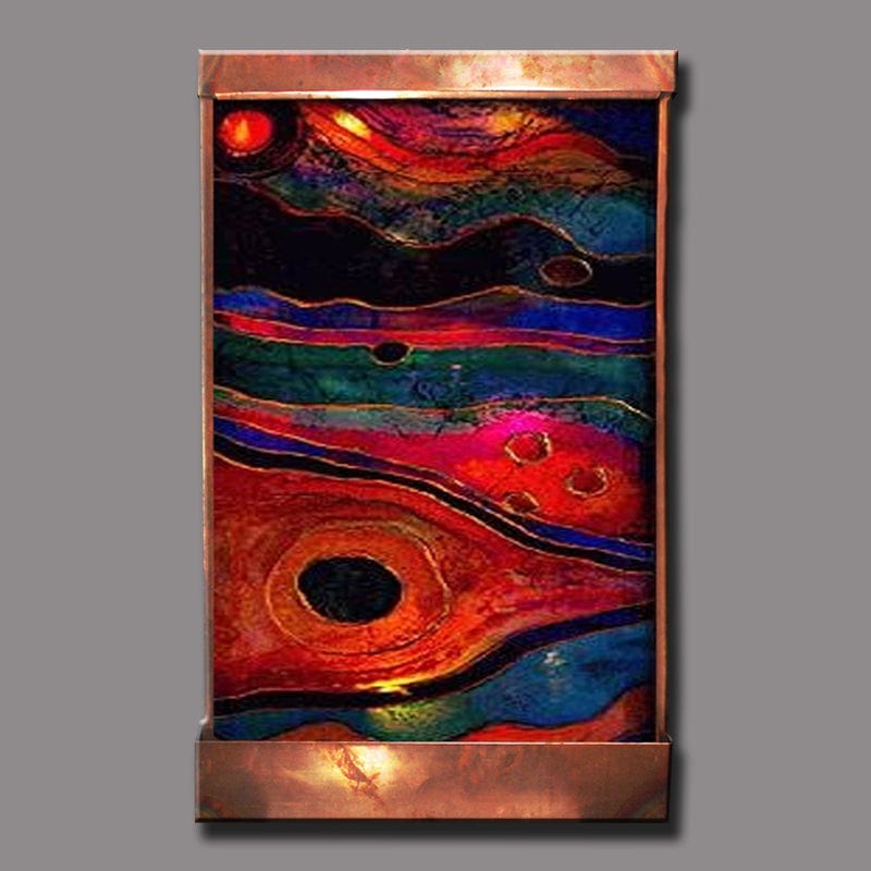 Stained Landscape Wall Fountain