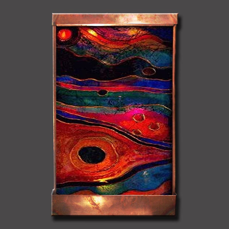 Stained Landscape Wall Fountain