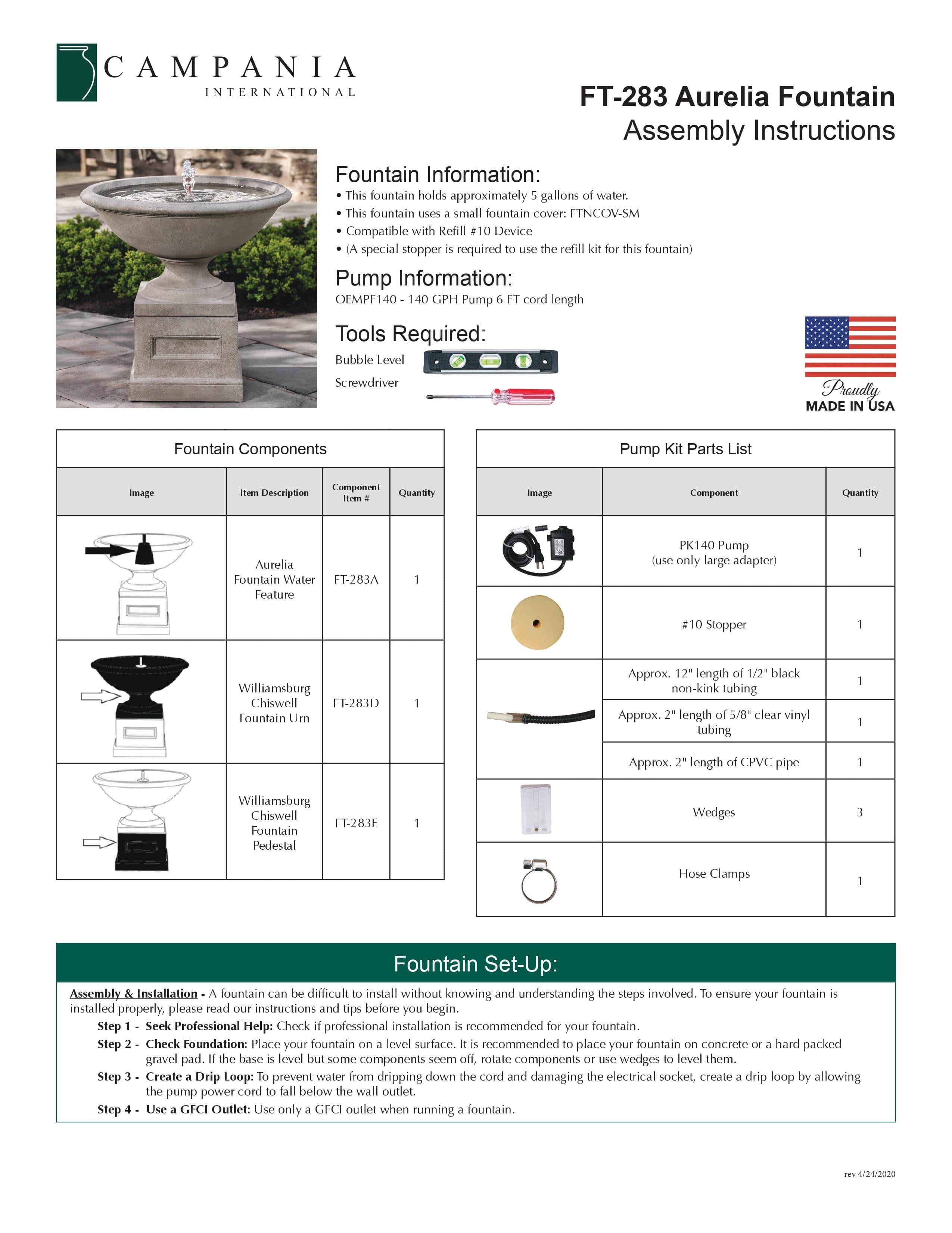 Aurelia Garden Fountain - Outdoor Art Pros