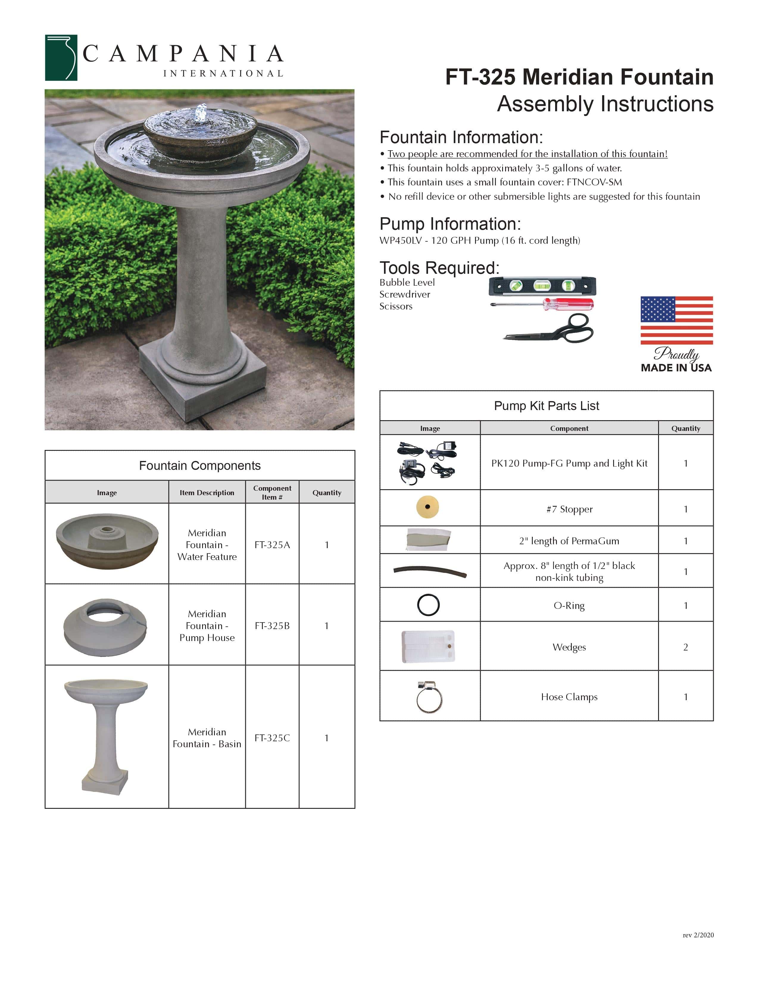 Meridian Pedestal Fountain - Outdoor Art Pros