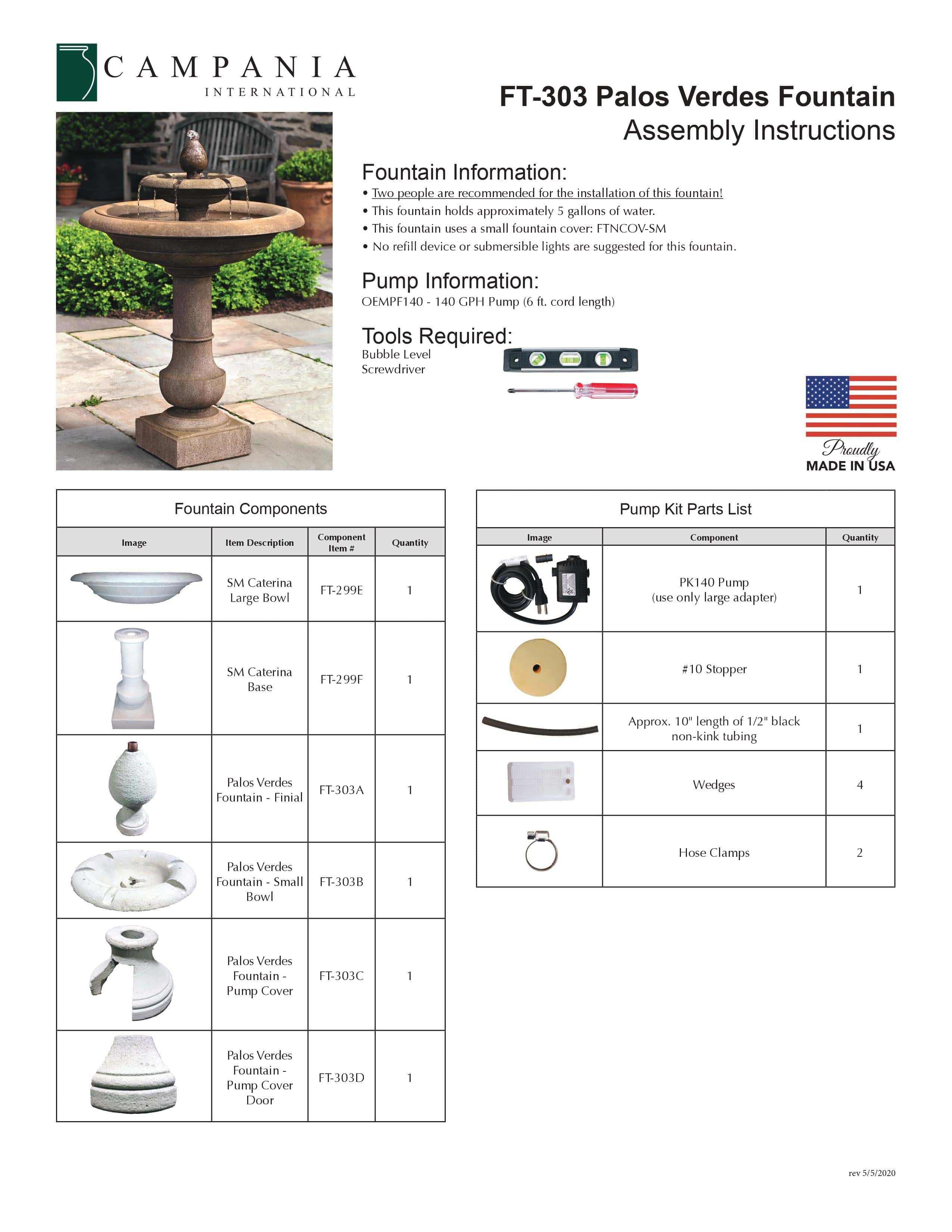 Palos Verdes Tiered Garden Fountain - Outdoor Art Pros