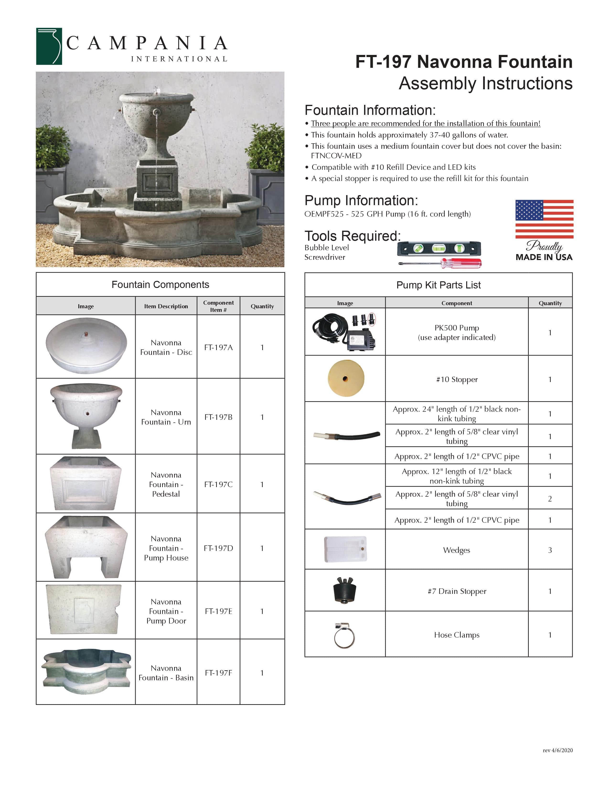 Navonna Outdoor Water Fountain - Outdoor Art Pros