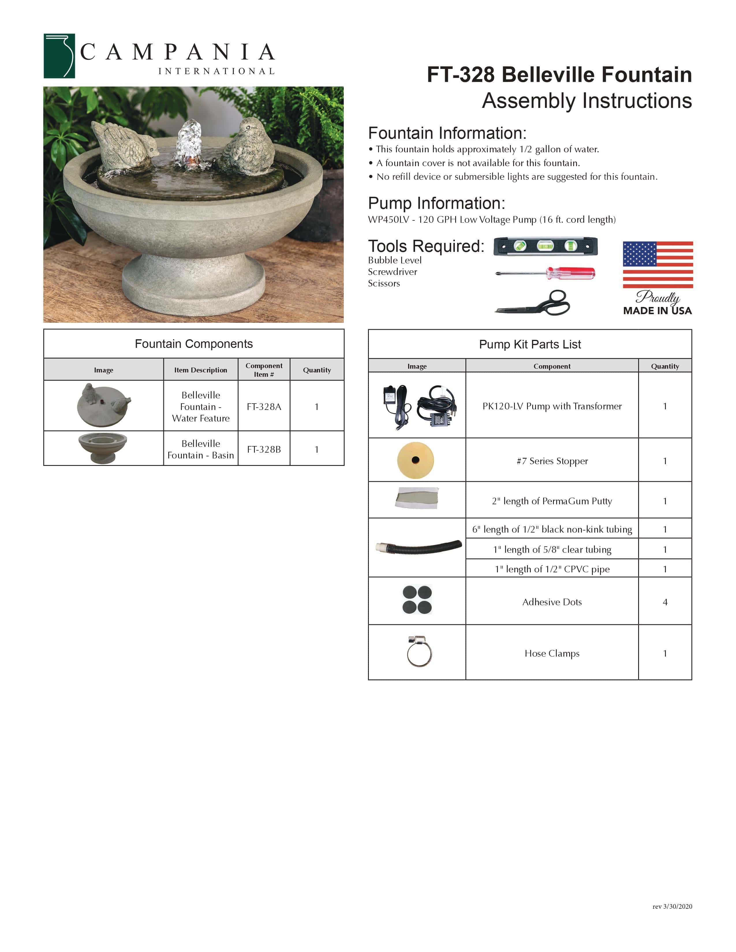 Belleville Garden Fountain - Outdoor Art Pros
