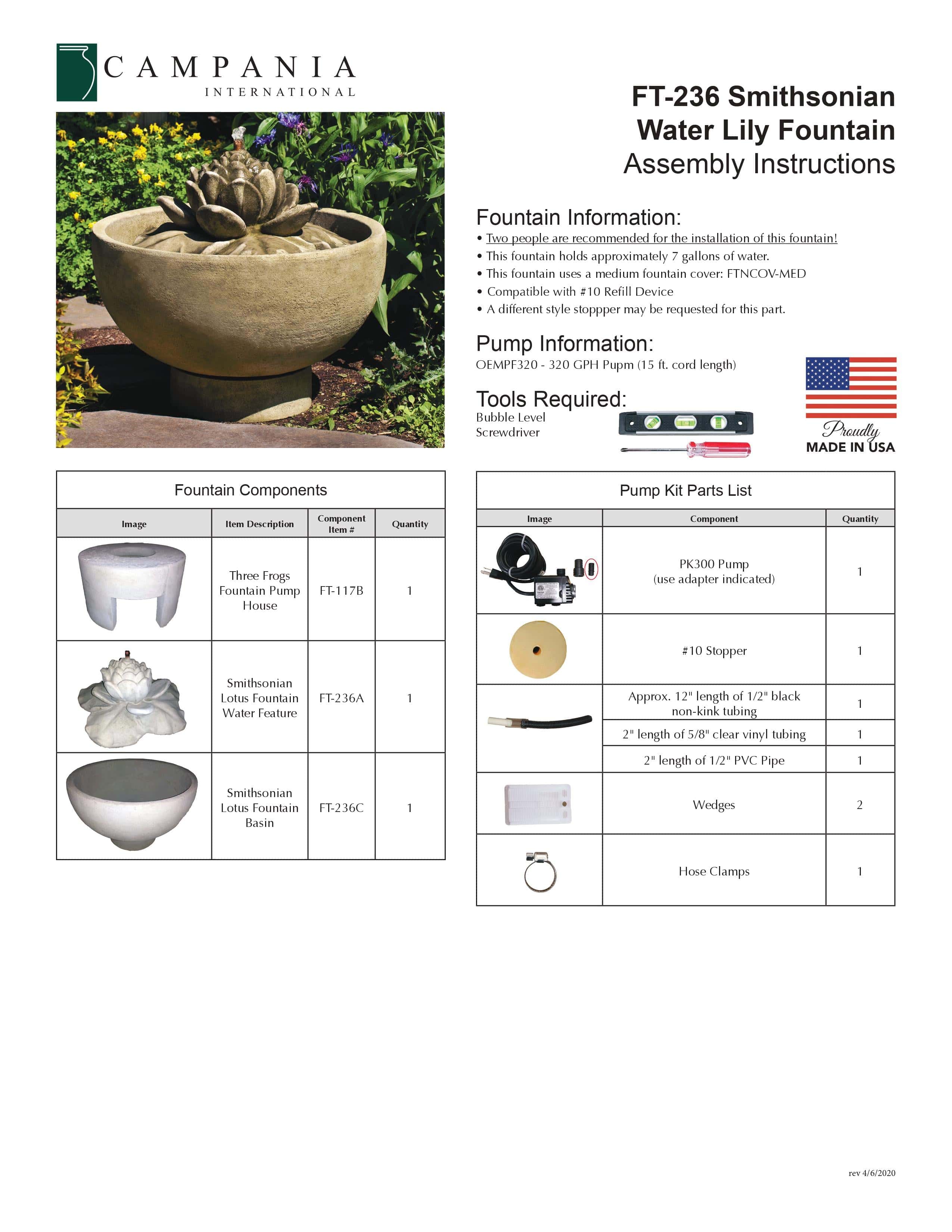 Smithsonian Lotus Garden Water Fountain - Outdoor Art Pros