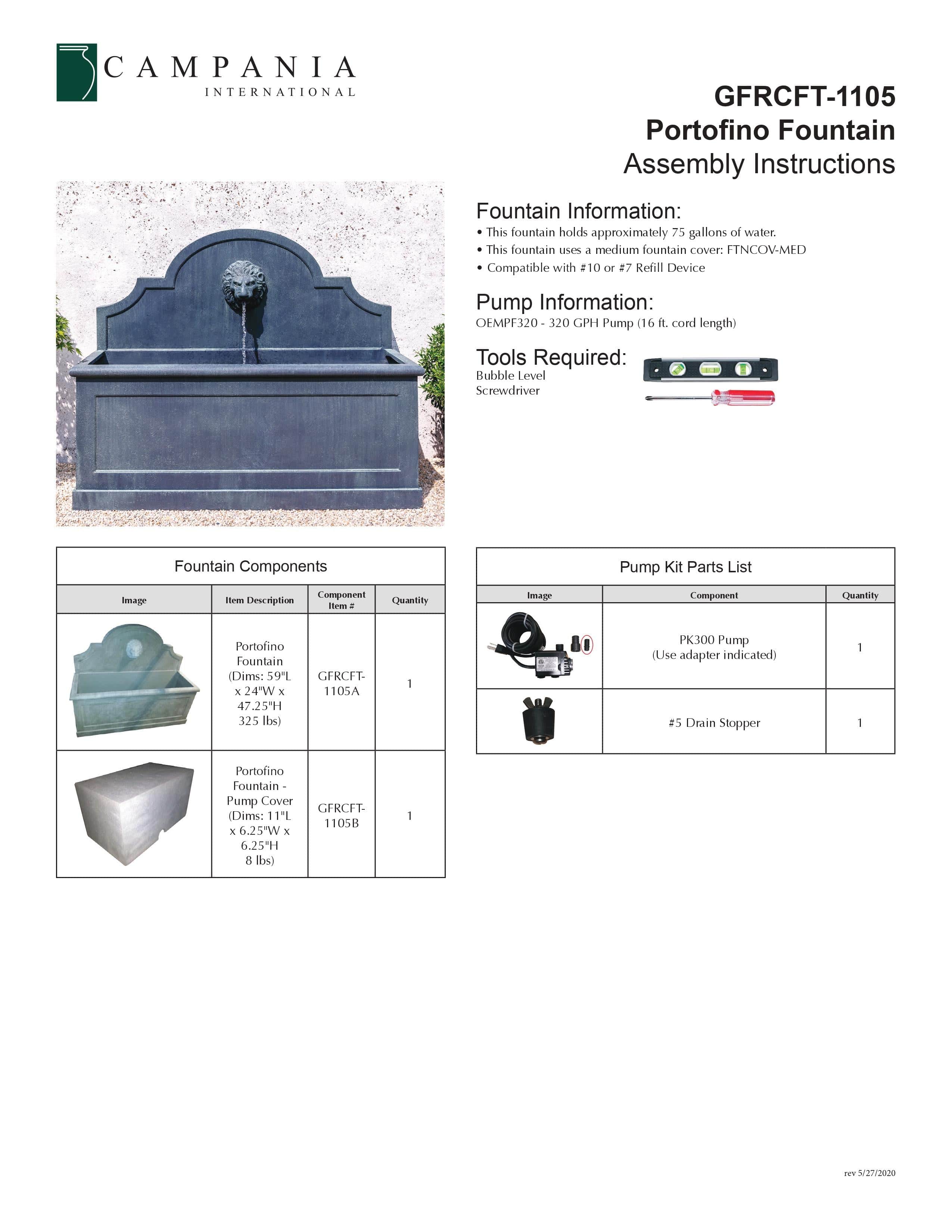 Portofino Wall Outdoor Fountain - Outdoor Art Pros