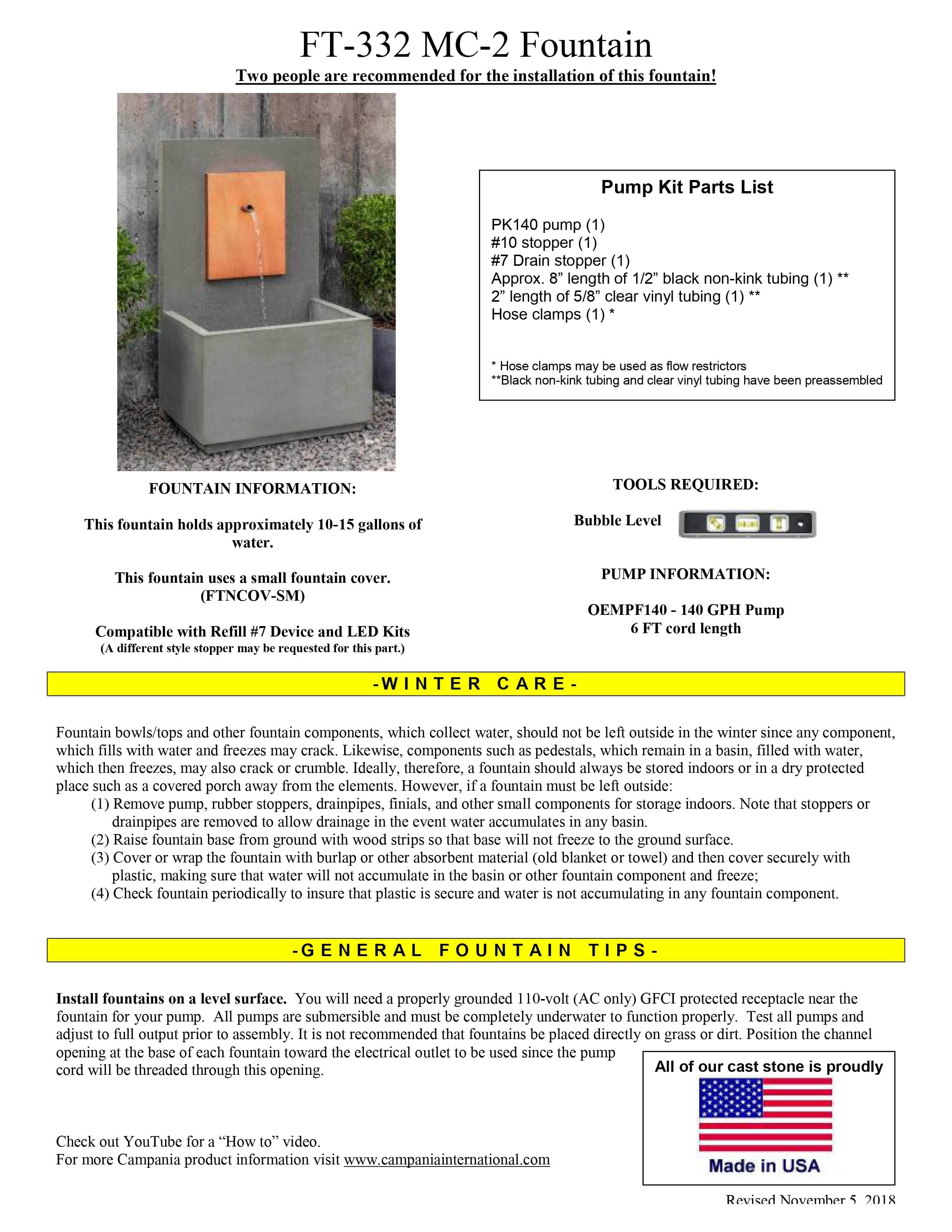 MC2 Wall Outdoor Fountain - Corten Steel - Outdoor Art Pros
