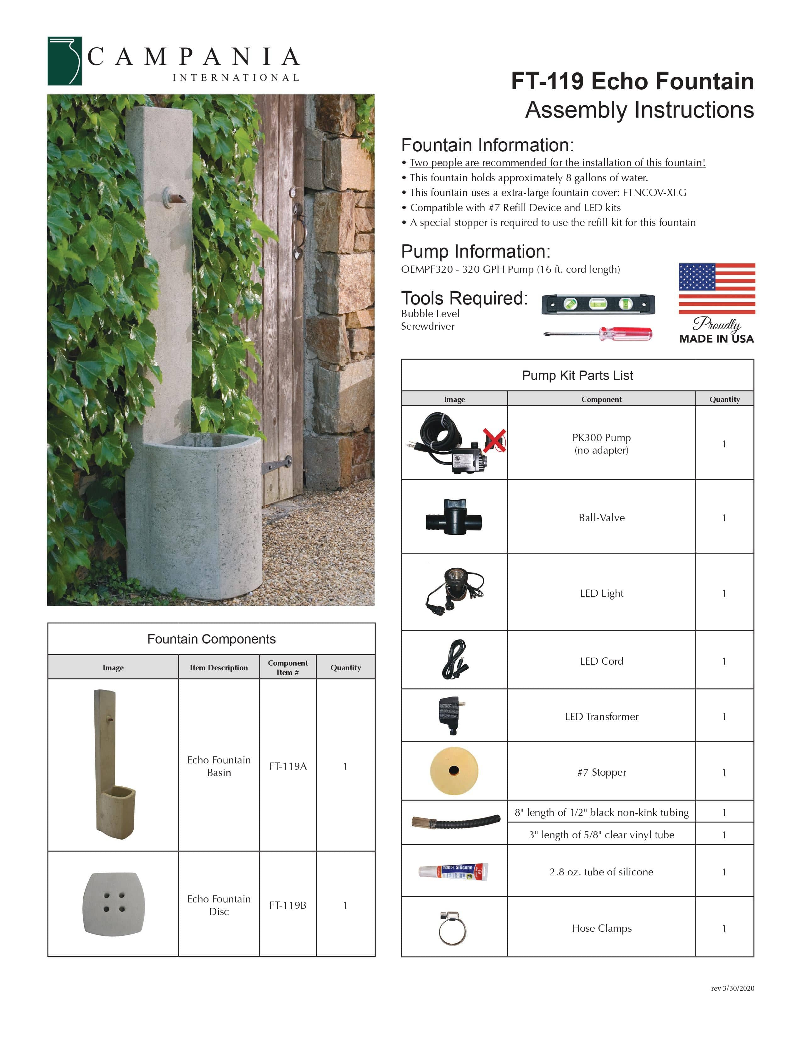 Echo Wall Water Fountain - Outdoor Art Pros