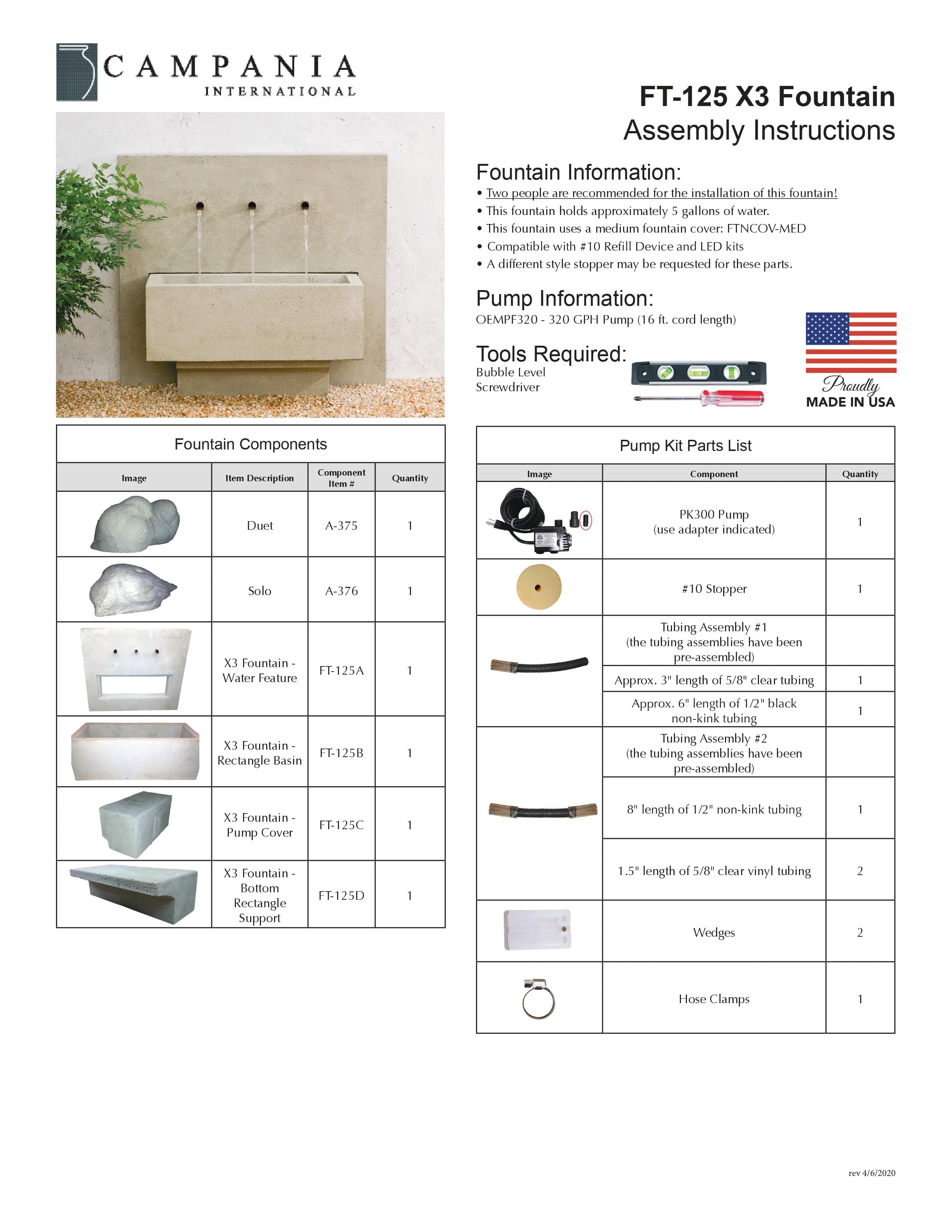 X3 Outdoor Wall Water Fountain - Outdoor Art Pros