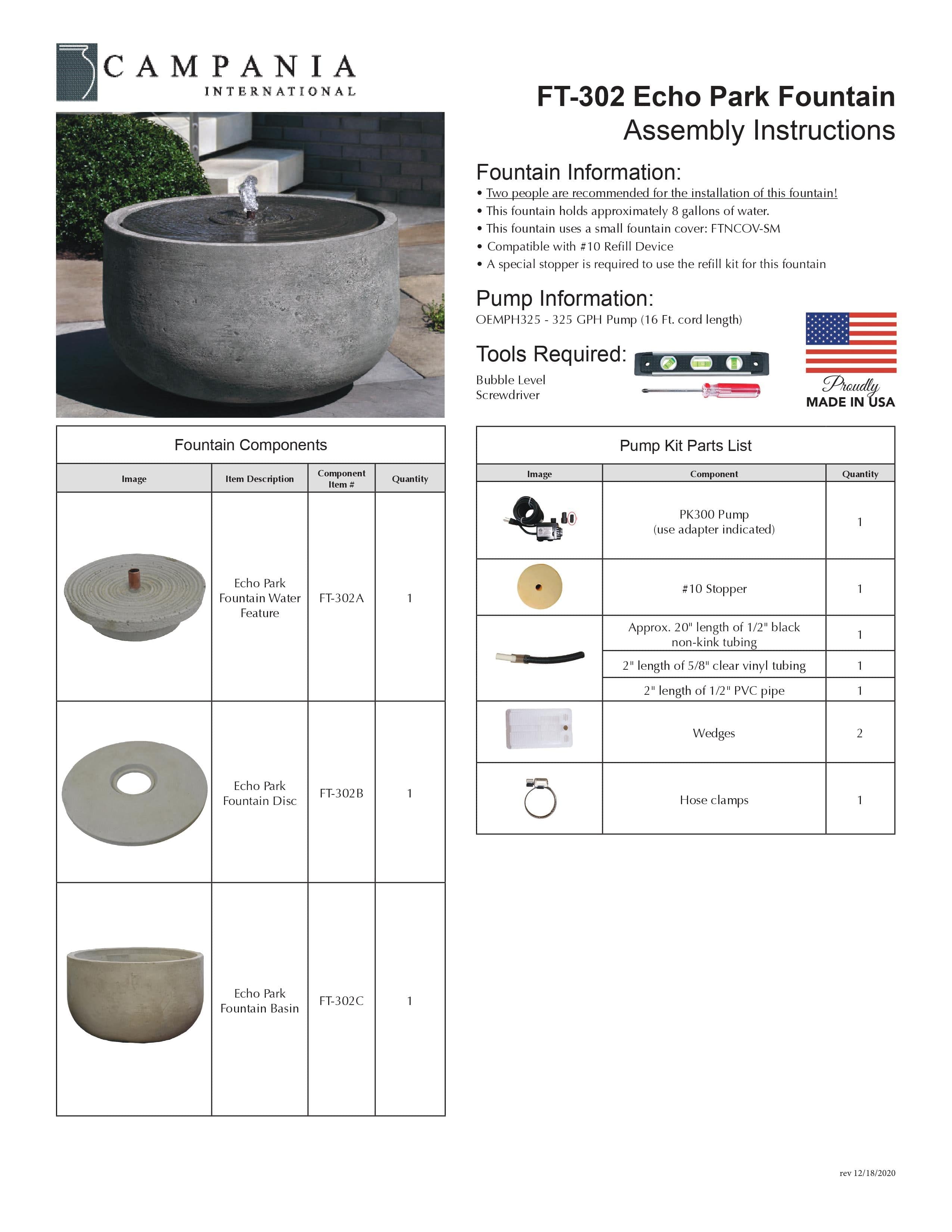 Echo Park Garden Fountain - Outdoor Art Pros