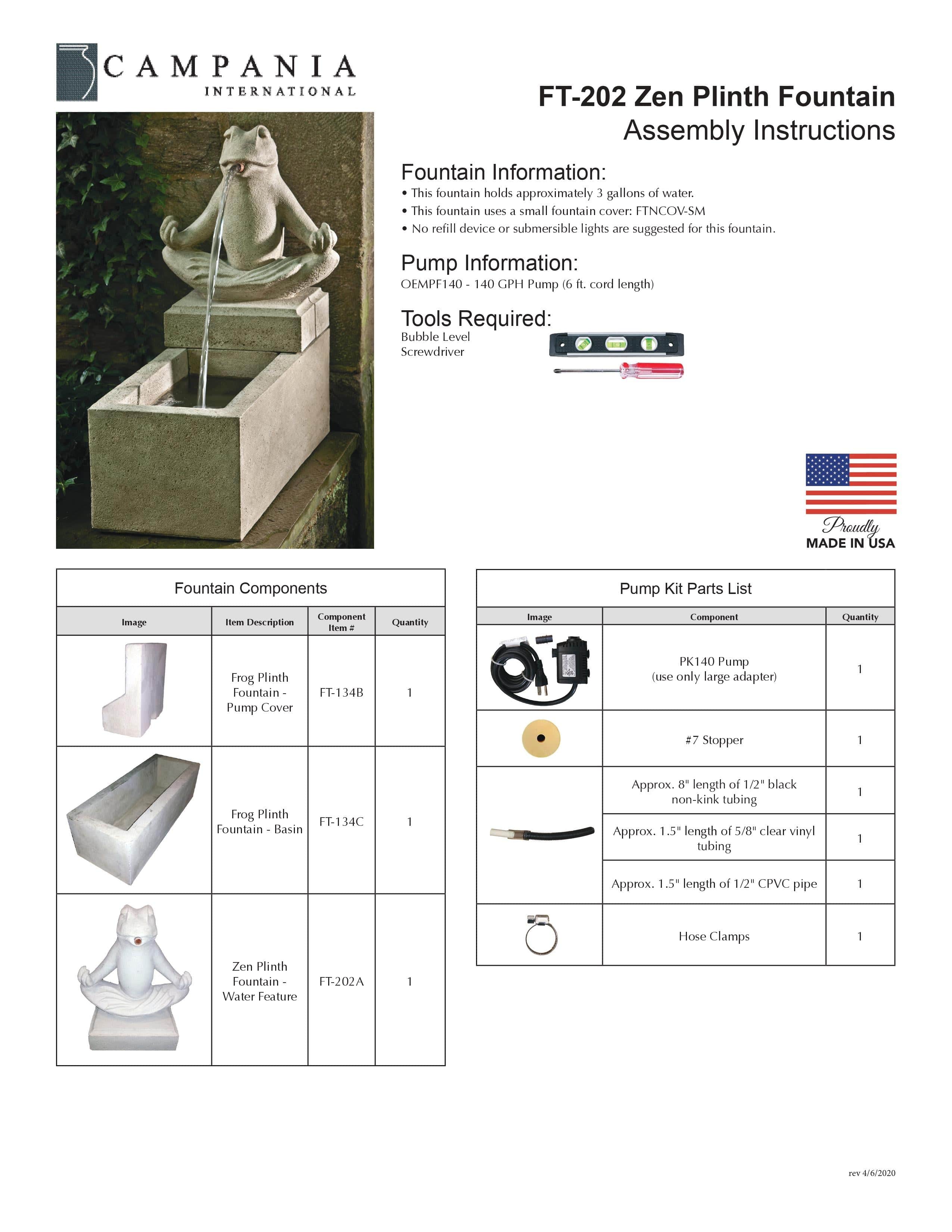 Zen Plinth Garden Water Fountain - Outdoor Art Pros