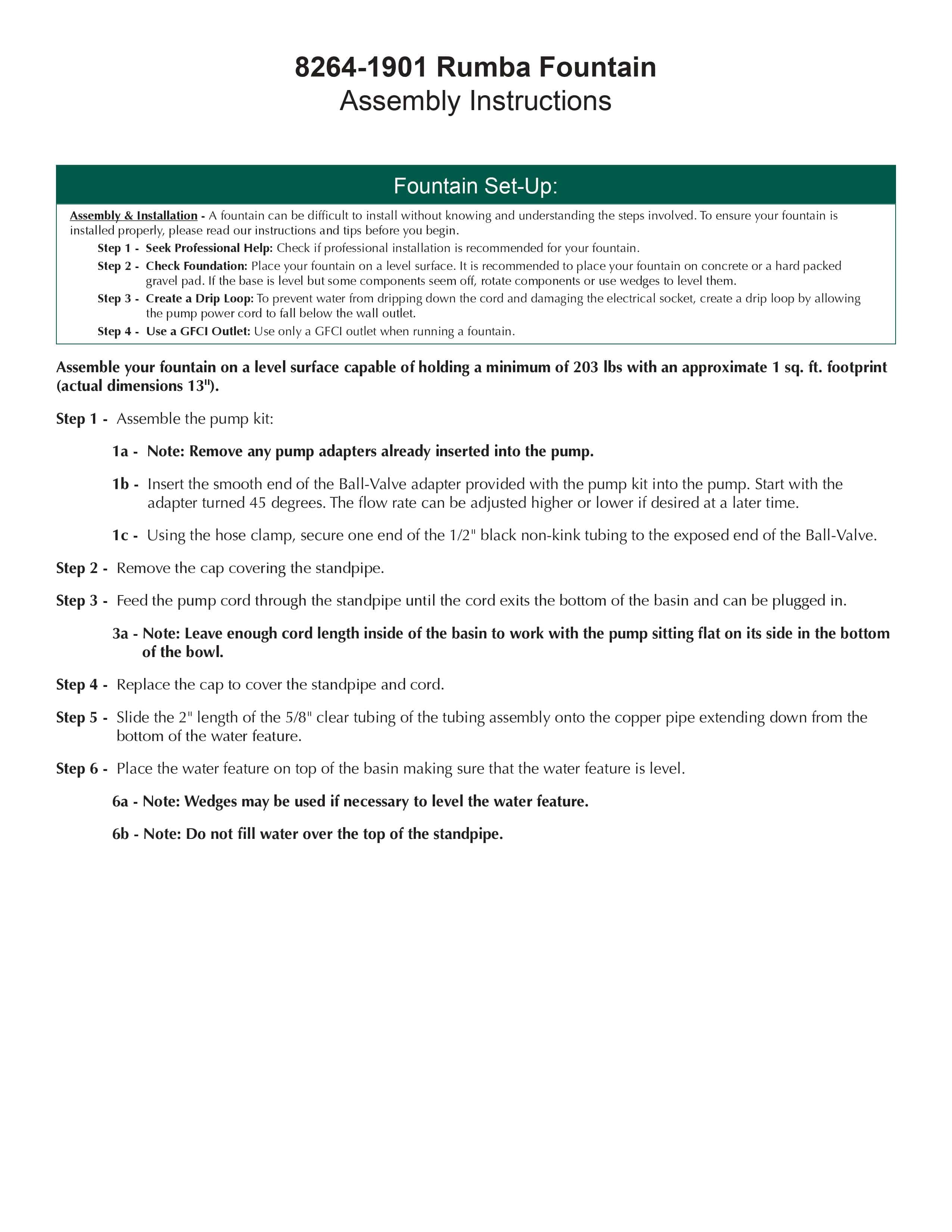 Rumba Fountain - Riviera Blue - Outdoor Art Pros